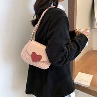 2022 New Fashion Heart Buckle One-shoulder Messenger Small Square Bag 20*16*6cm sku image 3