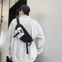Casual Waist Bag Korean Style Simple Female Student Nylon Shoulder Bag 35*9*16cm sku image 3
