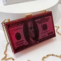 Fashion Acrylic Box Bag Women's Bag 2022 New Dollar Chain Bag 18*11*5cm sku image 2