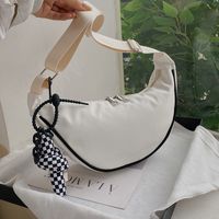 Simple Solid Color Messenger Bag Female Spring Simple Dumpling Bag 31*15*7cm sku image 4