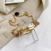 Acrylic Transparent Box Women's Autumn Fashion Jelly Chain Shoulder Messenger Bag 6*9*6cm sku image 6