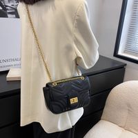 Rhombus Chain Women's New Fashion One-shoulder Messenger Small Square Bag 23*15.5*7.5cm sku image 1
