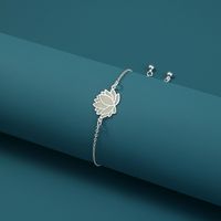 2022 New Fashion Design Hand Jewelry Lotus Element Sky Blue Luminous Silver Stretch Adjustable Bracelet Jewelry main image 6