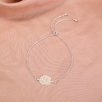 2022 New Fashion Design Hand Jewelry Lotus Element Sky Blue Luminous Silver Stretch Adjustable Bracelet Jewelry main image 7