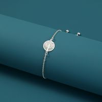 Fashion New Jewelry Tree Of Life Element Sky Blue Luminous Silver Stretchable Adjustable Bracelet Jewelry main image 6