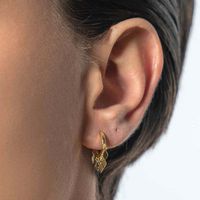 Boucles D&#39;oreilles En Cuivre À Goujons Simples En Forme De Losange Pour Femmes main image 1