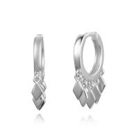 Boucles D&#39;oreilles En Cuivre À Goujons Simples En Forme De Losange Pour Femmes main image 6