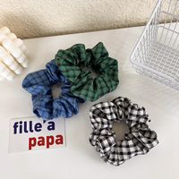 Korean Contrast Color Plaid Hair Scrunchies Hair Rope main image 5