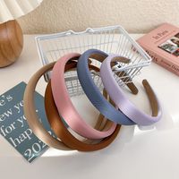 Simple Wide-brimmed Solid Color Cute Headband Wholesale main image 3