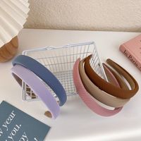 Simple Wide-brimmed Solid Color Cute Headband Wholesale main image 4
