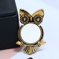 Fashion Open Owl Ring Retro Mirror Adjustable Alloy Ring main image 5