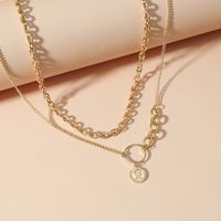 Fashion New Valentine's Day Hollow Chain Double-layer Alloy Necklace main image 3