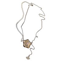 Fashion Rhinestone-studded Flower Pearl Long Necklace Wholesale main image 6