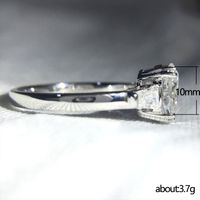 Fashion Simple Copper Inlaid Three-dimensional Large Diamond Wedding Ladies Ring main image 6