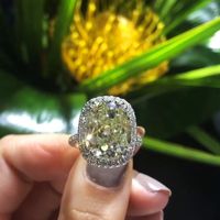 New Jewelry Large Egg-shaped Zircon Women's Copper Ring main image 3