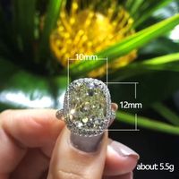 New Jewelry Large Egg-shaped Zircon Women's Copper Ring main image 6