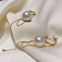 Fashion Temperament Pearl Earrings Long Tassel Alloy Earrings main image 4