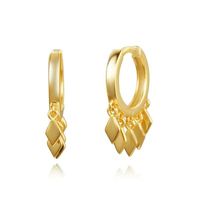 Fashion Geometric Tassel Women's Diamond-shaped Simple Fashion Stud Copper Earrings sku image 1