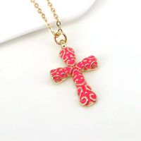 New Cross Pendant Trend Creative Drip Pendant Copper Collarbone Chain Wholesale sku image 5