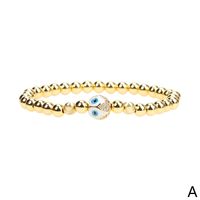 Jewelry Color Dripping Oil Devil's Diamond Simple Copper Gold-plated Bead Bracelet sku image 1