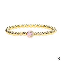Jewelry Color Dripping Oil Devil's Diamond Simple Copper Gold-plated Bead Bracelet sku image 2