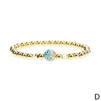 Jewelry Color Dripping Oil Devil's Diamond Simple Copper Gold-plated Bead Bracelet sku image 4