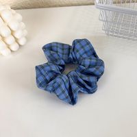 Korean Contrast Color Plaid Hair Scrunchies Hair Rope sku image 1