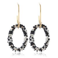 Fashion Simple New Accessories Retro Hollow Alloy Earrings Hoop sku image 1