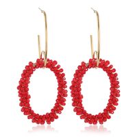 Fashion Simple New Accessories Retro Hollow Alloy Earrings Hoop sku image 2