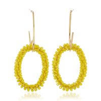 Fashion Simple New Accessories Retro Hollow Alloy Earrings Hoop sku image 3