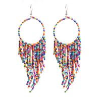 Fashion Retro Bohemian Ethnic Long Tassel Alloy Earrings sku image 5