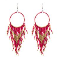 Fashion Retro Bohemian Ethnic Long Tassel Alloy Earrings sku image 7