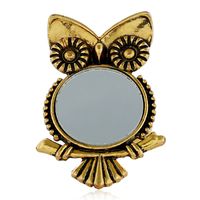 Fashion Open Owl Ring Retro Mirror Adjustable Alloy Ring sku image 1
