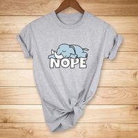 T-shirt Décontracté À Manches Courtes Pour Femmes À Imprimé Petit Éléphant main image 4