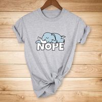 T-shirt Décontracté À Manches Courtes Pour Femmes À Imprimé Petit Éléphant sku image 13