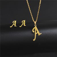Wholesale Simple Style Letter Stainless Steel Polishing No Inlaid sku image 1
