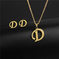 Wholesale Simple Style Letter Stainless Steel Polishing No Inlaid sku image 4