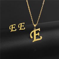 Wholesale Simple Style Letter Stainless Steel Polishing No Inlaid sku image 5