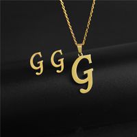 Wholesale Simple Style Letter Stainless Steel Polishing No Inlaid sku image 7
