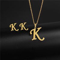 Wholesale Simple Style Letter Stainless Steel Polishing No Inlaid sku image 11