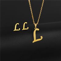 Wholesale Simple Style Letter Stainless Steel Polishing No Inlaid sku image 12