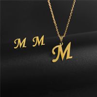 Wholesale Simple Style Letter Stainless Steel Polishing No Inlaid sku image 13