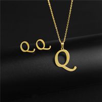 Wholesale Simple Style Letter Stainless Steel Polishing No Inlaid sku image 17