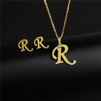 Wholesale Simple Style Letter Stainless Steel Polishing No Inlaid sku image 18