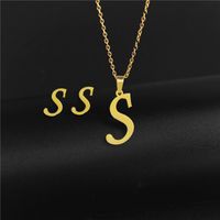 Wholesale Simple Style Letter Stainless Steel Polishing No Inlaid sku image 19
