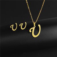 Wholesale Simple Style Letter Stainless Steel Polishing No Inlaid sku image 21
