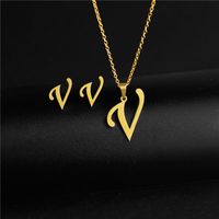 Wholesale Simple Style Letter Stainless Steel Polishing No Inlaid sku image 22