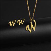 Wholesale Simple Style Letter Stainless Steel Polishing No Inlaid sku image 23