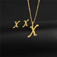 Wholesale Simple Style Letter Stainless Steel Polishing No Inlaid sku image 24