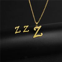 Wholesale Simple Style Letter Stainless Steel Polishing No Inlaid sku image 26